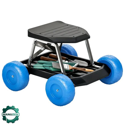 Tabouret de jardin roulant avec plateau porte-outils - France - Tabouret de jardin roulant