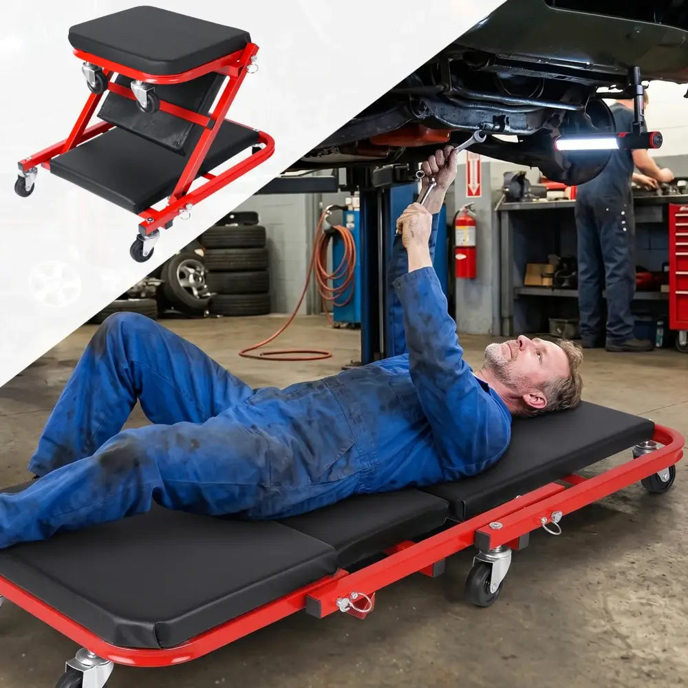 Tabouret réparation roulant pour entretien automobile rotation 360