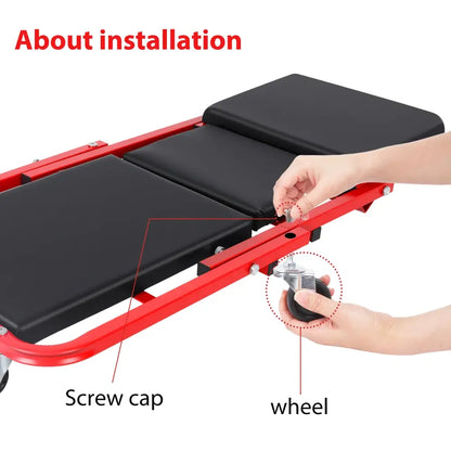Tabouret réparation roulant pour entretien automobile rotation 360