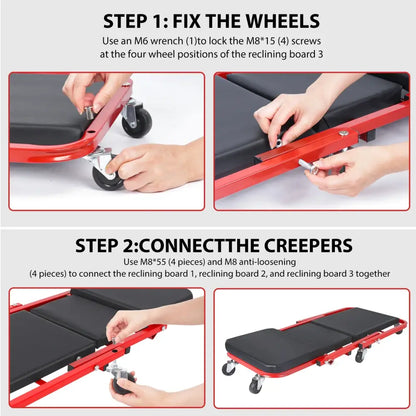 Tabouret réparation roulant pour entretien automobile rotation 360