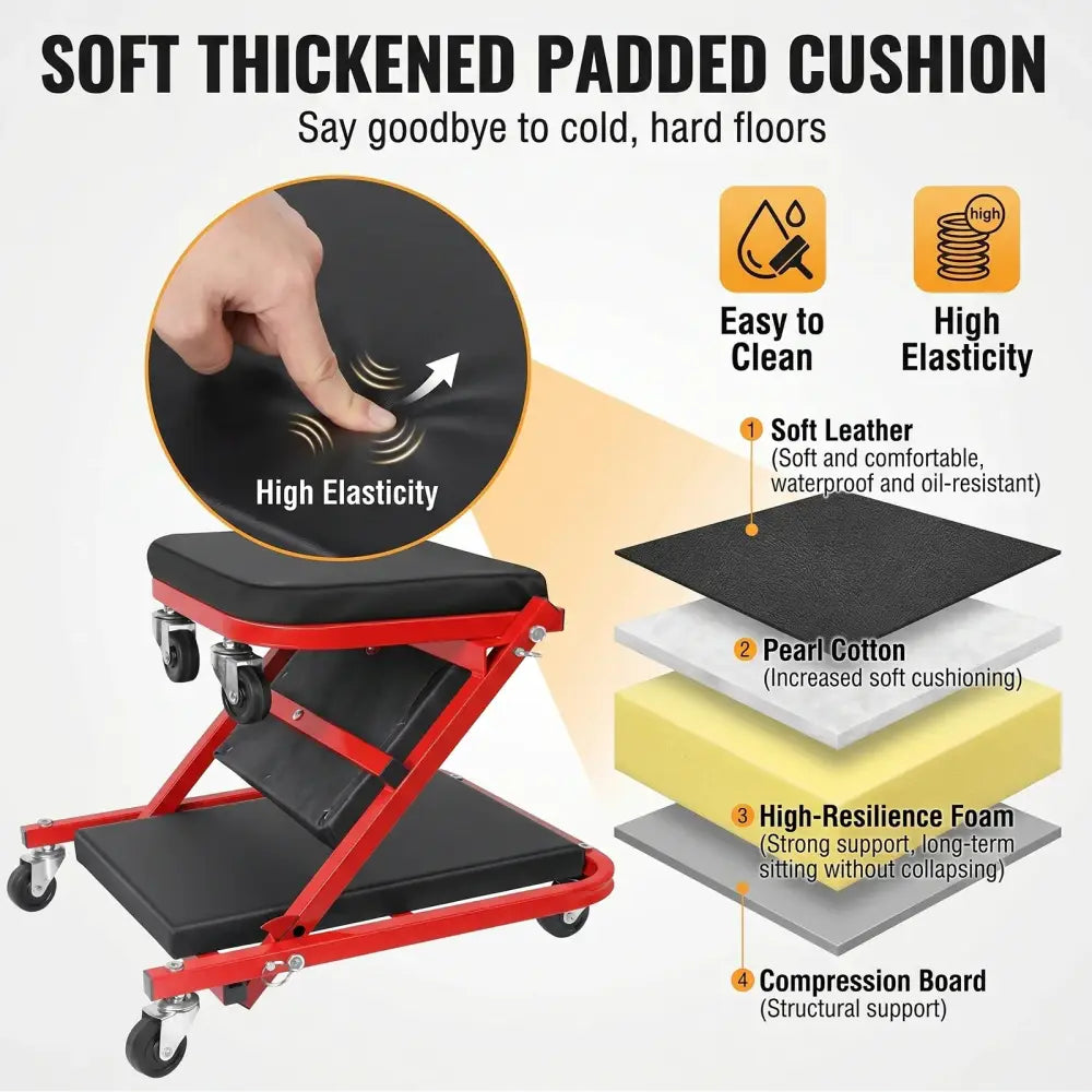Tabouret réparation roulant pour entretien automobile rotation 360