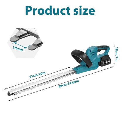 Taille-haie sans fil 2000 W, lame 510 mm et batterie — HGTUGO
