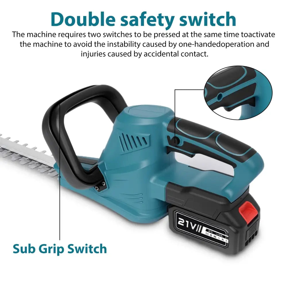 Taille-haie sans fil 2000 W, lame 510 mm et batterie — HGTUGO