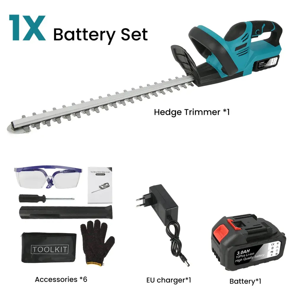 Taille Haie Sans Fil 21V Sans Balais 520mm 45 Deg Puissant - 1 batterie / France