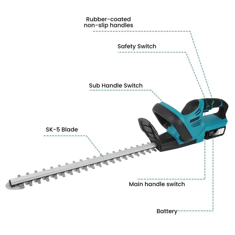 Taille Haie Sans Fil 21V Sans Balais 520mm 45 Deg Puissant
