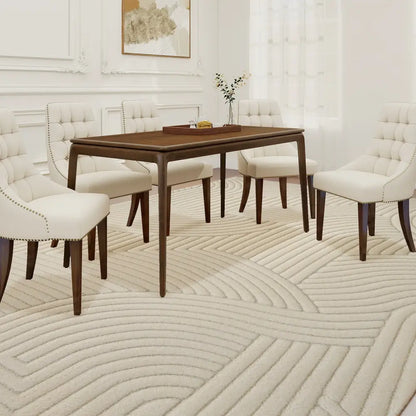 Tapis de salon épais 160 × 120 cm – beige antidérapant - Beige / France / 160 × 120 cm - Tapis de salon