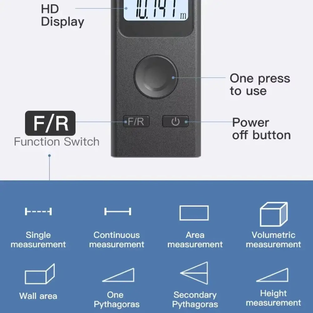 Télémètre laser portable mini intelligent rechargeable USB 30M