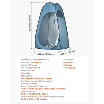 Tente de douche instantanée cabine privée portable — SucceBuy