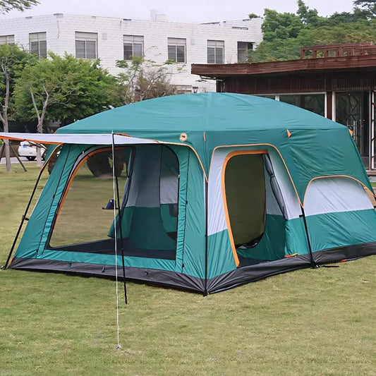 Tente Familiale Tunnel Camping 2 à 4 Personnes 2 Chambres