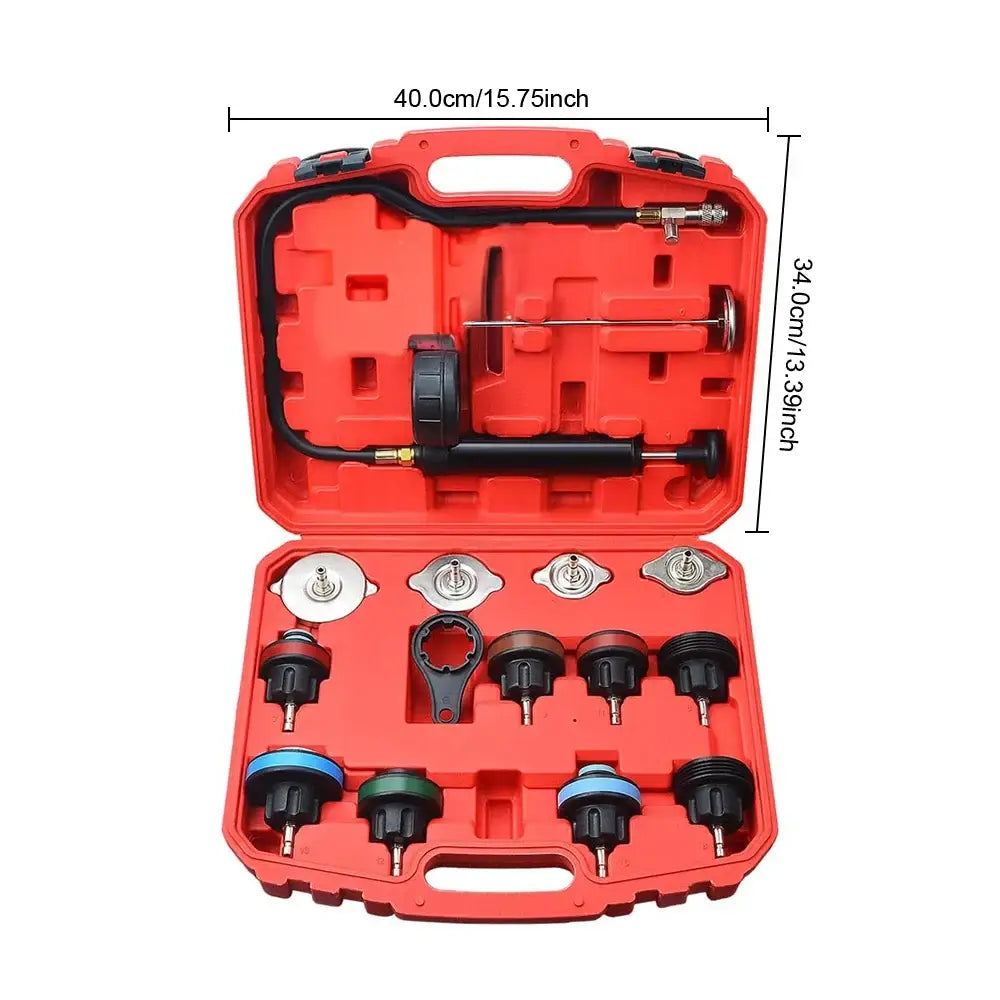 Testeur de pression radiateur – kit manuel 15 pièces - Kit 15 pièces / Depuis l’Allemagne - testeur de pression circuit