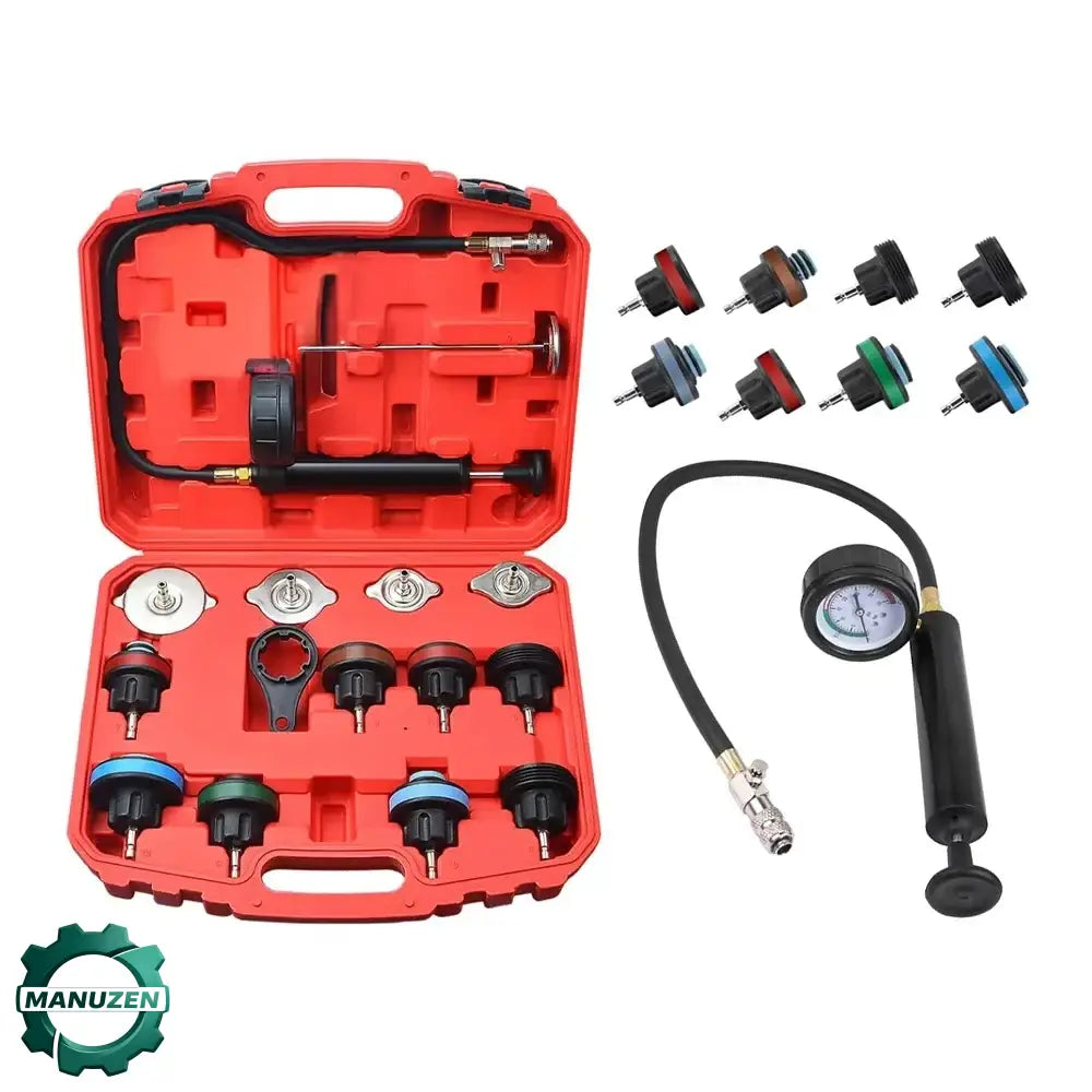 Testeur de pression radiateur – kit manuel 15 pièces - Kit 15 pièces / Depuis l’Allemagne - testeur de pression circuit