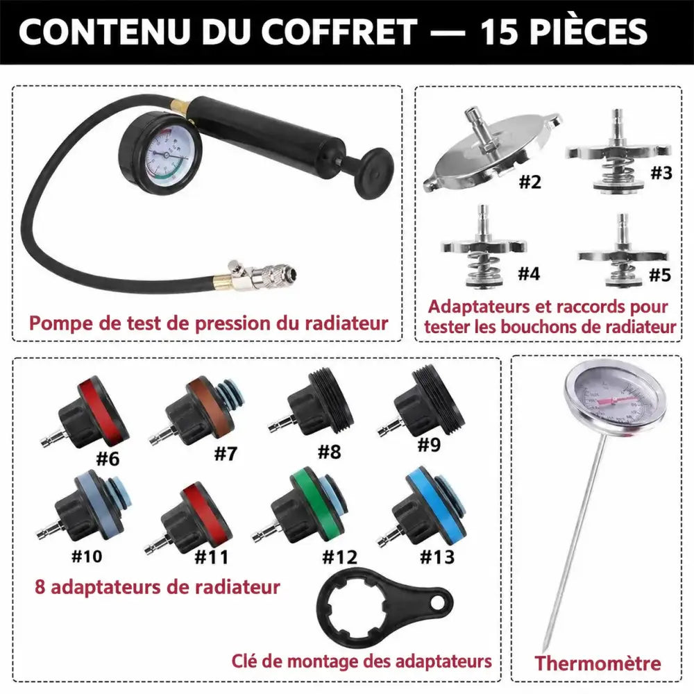 Coffret de test de pression – texte en français