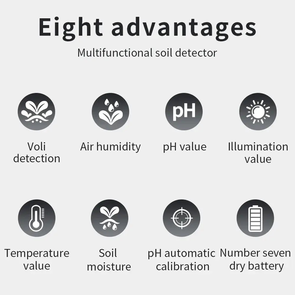 Testeur de sol numérique 6-en-1 – pH humidité et fertilité - ST-03 / France - Testeur de sol numérique
