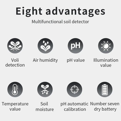 Testeur de sol numérique 6-en-1 – pH humidité et fertilité - ST-03 / France - Testeur de sol numérique