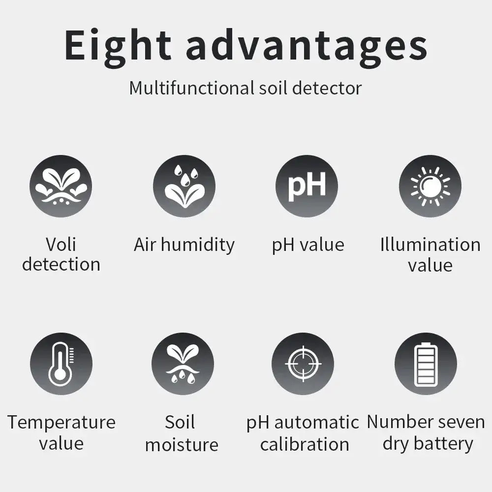 Testeur de sol numérique 6-en-1 – pH humidité et fertilité - ST-03 / France - Testeur de sol numérique