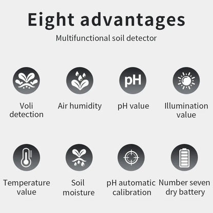Testeur de sol numérique 6-en-1 – pH humidité et fertilité - ST-03 / France - Testeur de sol numérique