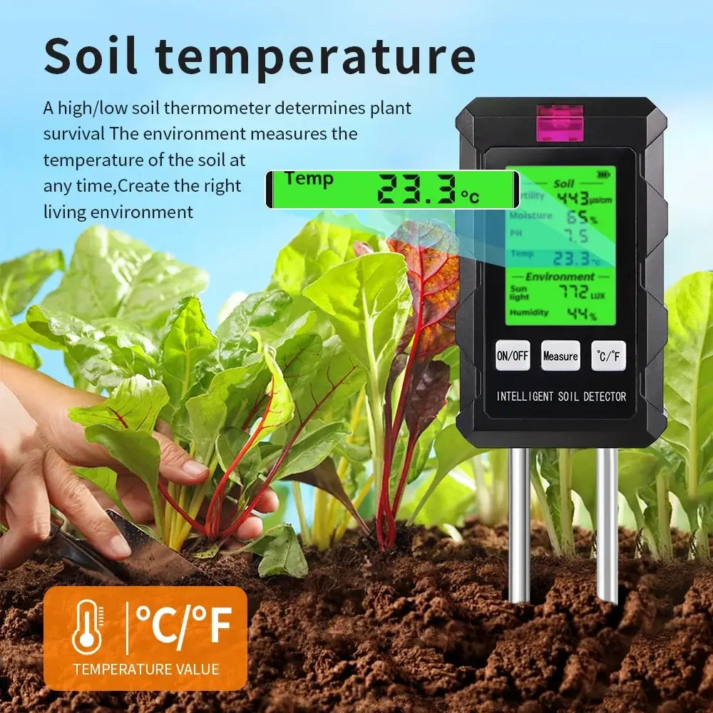 Testeur de sol numérique 6-en-1 – pH humidité et fertilité - ST-03 / France - Testeur de sol numérique