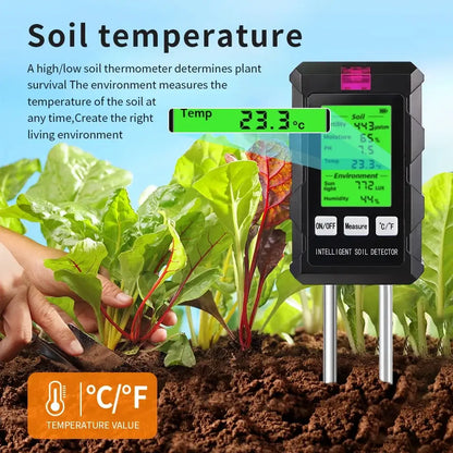 Testeur de sol numérique 6-en-1 – pH humidité et fertilité - ST-03 / France - Testeur de sol numérique