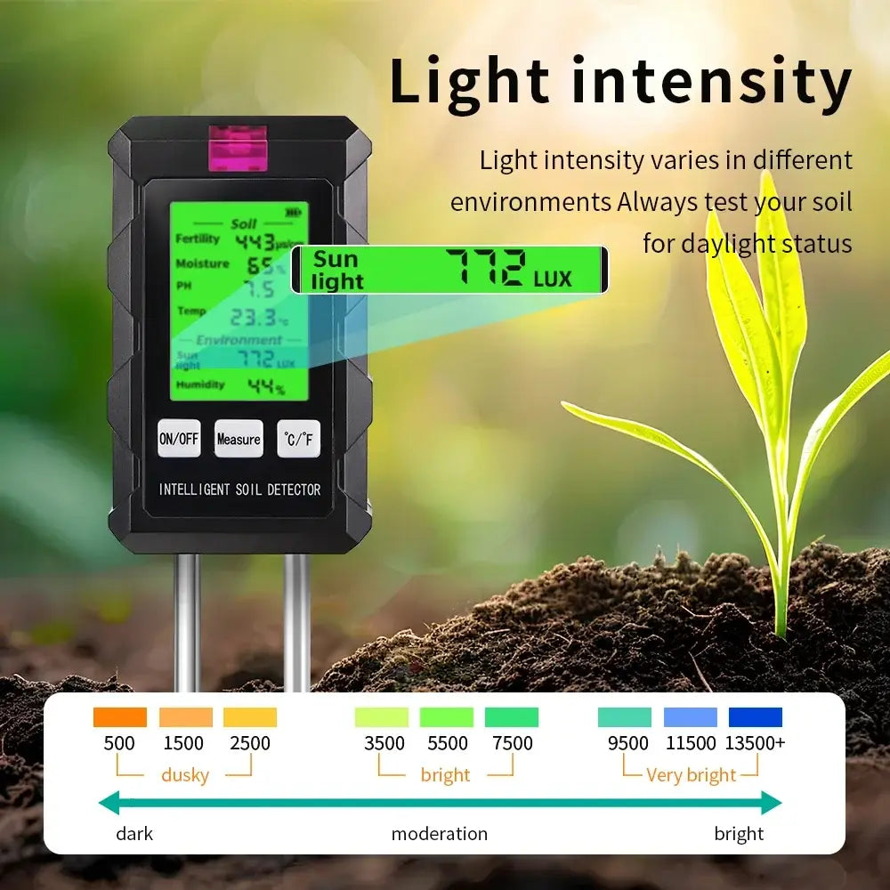 Testeur de sol numérique 6-en-1 – pH humidité et fertilité - ST-03 / France - Testeur de sol numérique