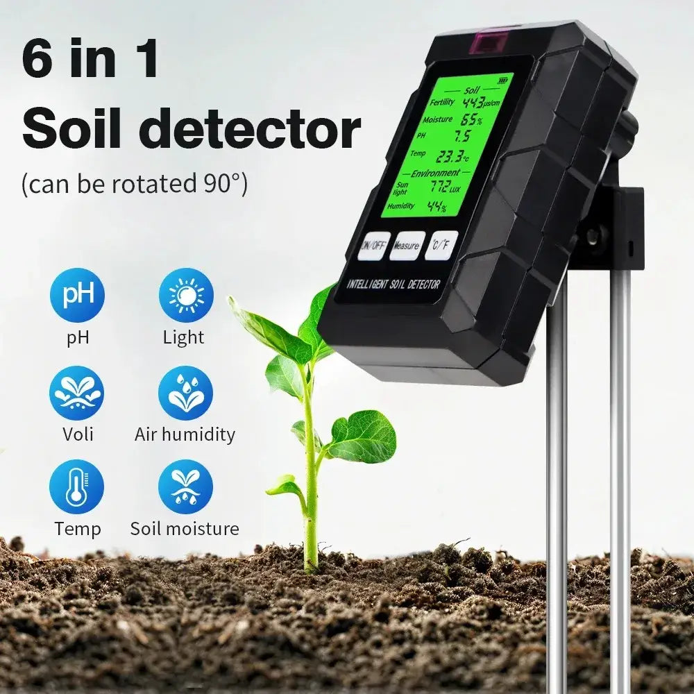 Testeur de sol numérique 6-en-1 – pH humidité et fertilité - ST-03 / France - Testeur de sol numérique
