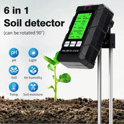 Testeur de sol numérique 6-en-1 – pH humidité et fertilité - ST-03 / France - Testeur de sol numérique