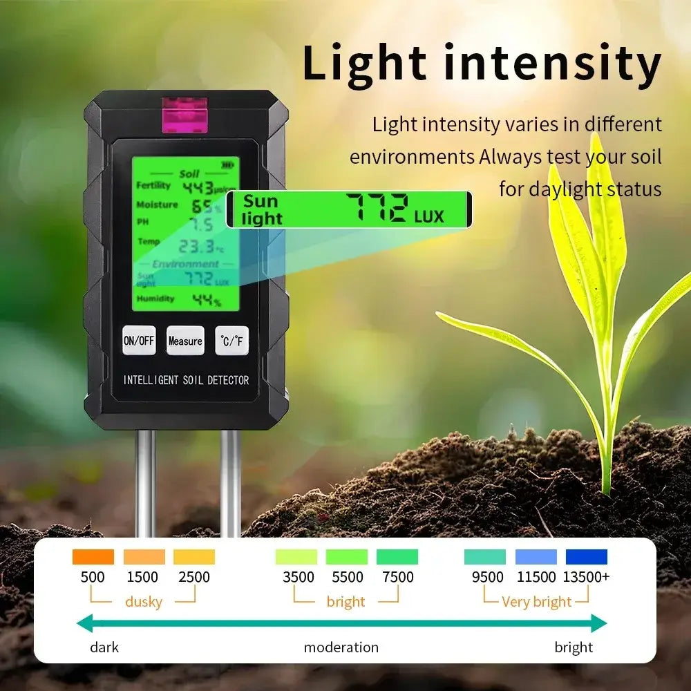 Testeur de sol numérique 6-en-1 – pH humidité et fertilité - ST-03 / France - Testeur de sol numérique
