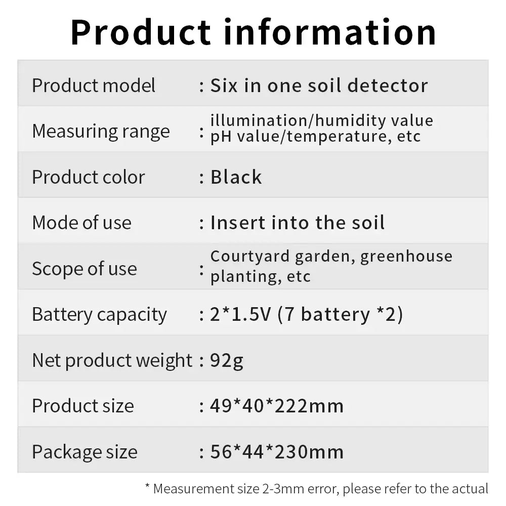 Testeur de sol numérique 6-en-1 – pH humidité et fertilité - ST-03 / France - Testeur de sol numérique
