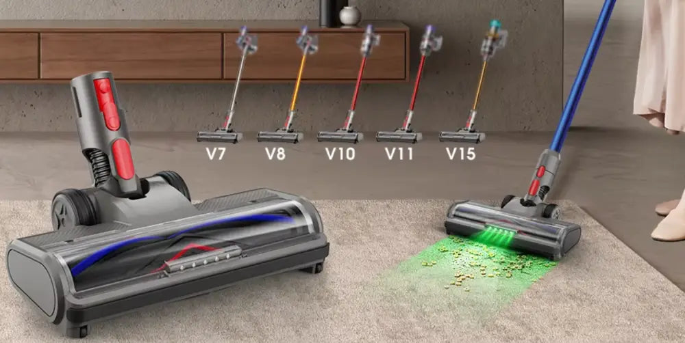 Tête D'Aspirateur Dyson Pour V7 V8 V10 V11 V15 Avec Phare LED Vert