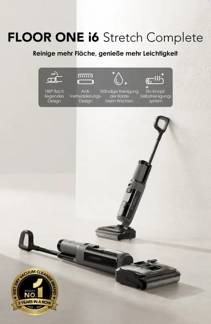 Tineco Floor One I6 — Aspirateur laveur sans fil 40 min