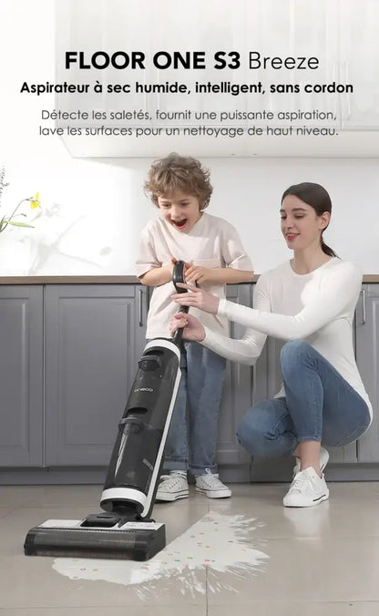 Tineco Floor One S3 Breeze — Aspirateur laveur sans fil autonettoyant