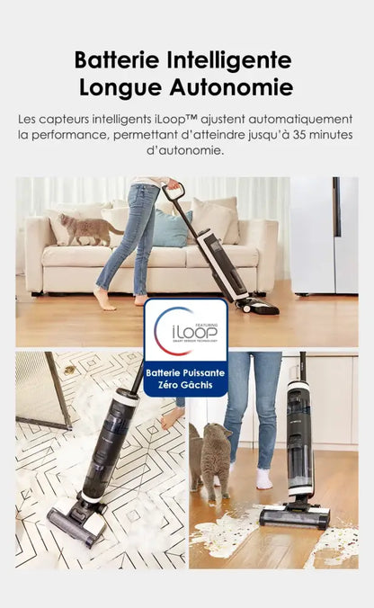 Tineco Floor One S3 Breeze — Aspirateur laveur sans fil autonettoyant