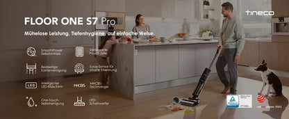 Tineco Floor One S7 Pro Nettoyeur Sans Fil Humide Et Sec Avec Écran