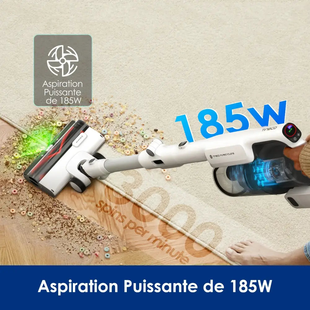 Tineco Pure One A50S — Aspirateur balai sans fil 70 min, 185 W