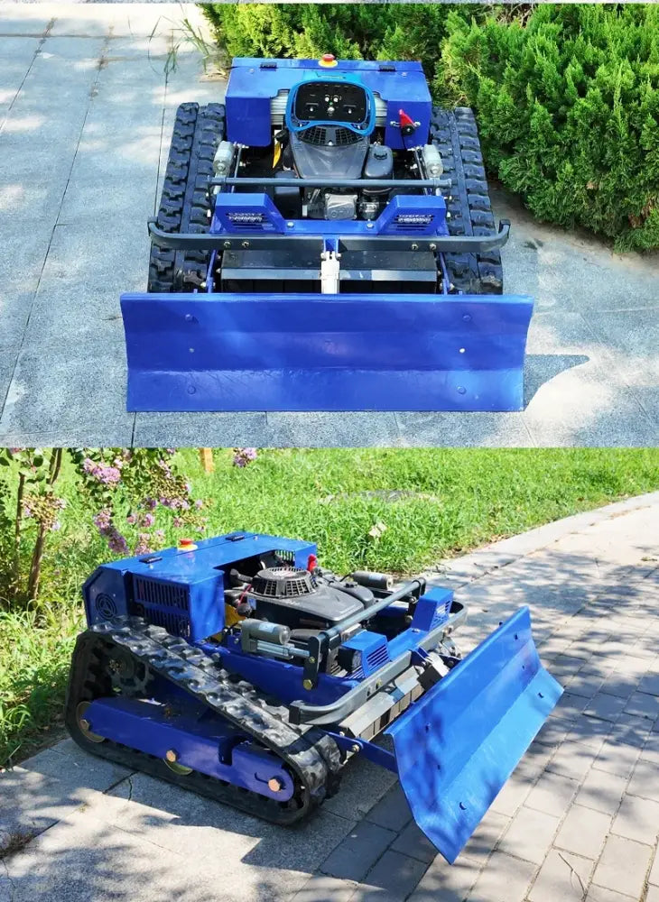 Tondeuse radiocommandée sur chenilles 9 CV – coupe 55 cm - Bleu / Prise européenne / Allemagne - Tondeuse
