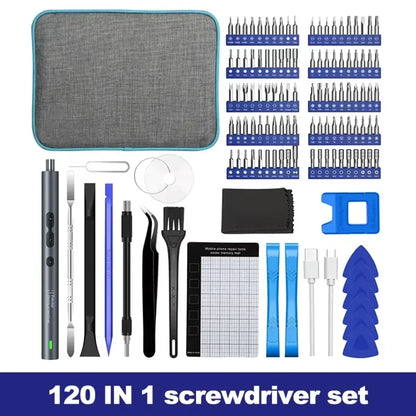 Tournevis électrique de précision 3,6 V – coffrets 28 ou 62 pièces