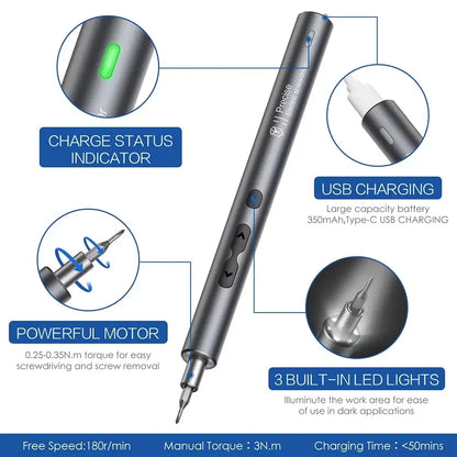 Tournevis électrique de précision 3,6 V – coffrets 28 ou 62 pièces