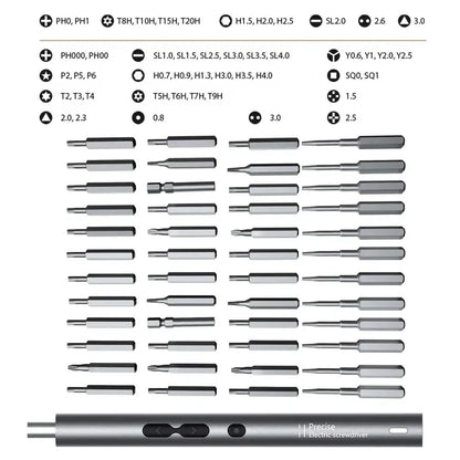 Tournevis électrique de précision 3,6 V – coffrets 28 ou 62 pièces