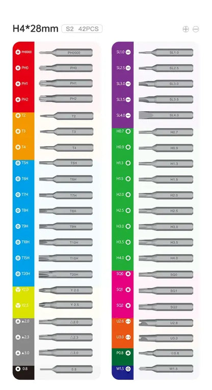 Tournevis électrique de précision 58-en-1 – USB-C et LED - Kit 58 pièces / France - Tournevis électrique de précision