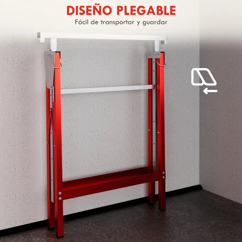 Tréteaux pliants réglables 80–130 cm – lot de 2 en acier - Espagne - tréteaux réglables hauteur 80 130 cm