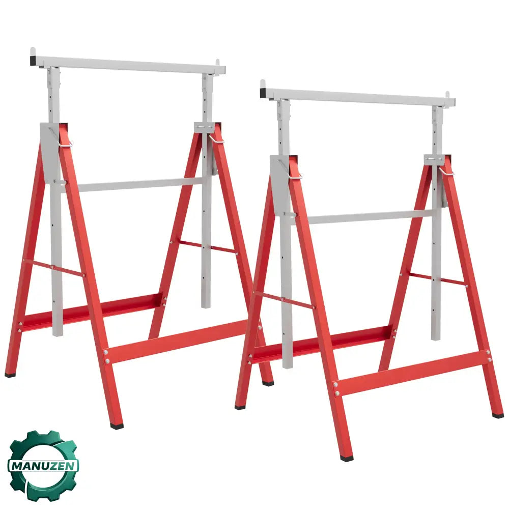Tréteaux pliants réglables 80–130 cm – lot de 2 en acier - Espagne - tréteaux réglables hauteur 80 130 cm