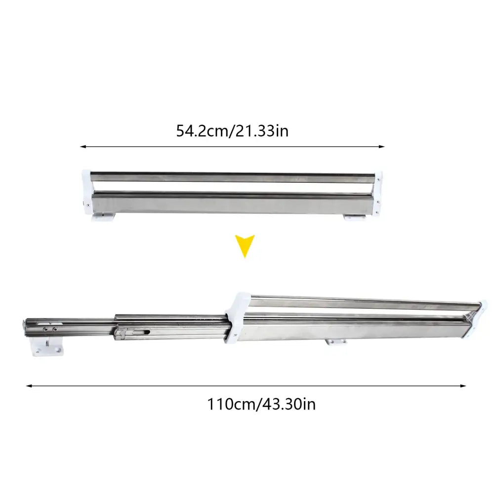 Tringle de penderie extractible 54,2–110 cm – métal - Argenté / France - Tringle de penderie extractible