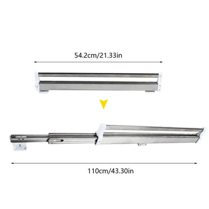 Tringle de penderie extractible 54,2–110 cm – métal - Argenté / France - Tringle de penderie extractible