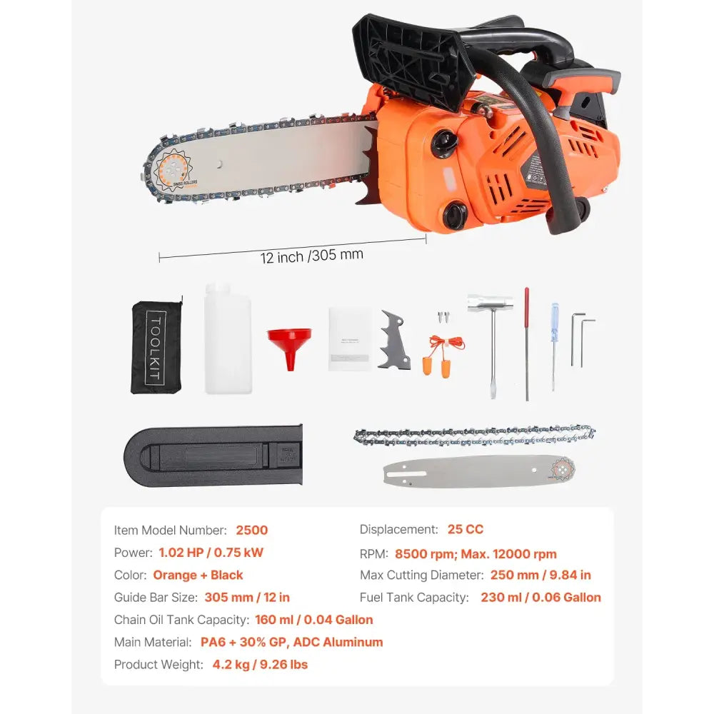 Tronçonneuse thermique 25 à 62 cm³ – guide 30 à 50 cm - Guide 30 cm – 25 cm³ / République tchèque - Tronçonneuse