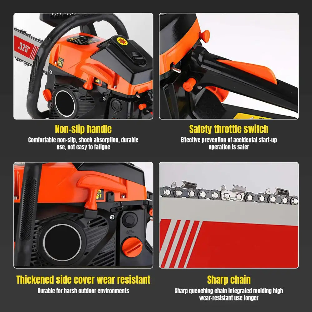 Tronçonneuse thermique à essence – coupe du bois - Orange / Thermique à essence / Pologne - tronçonneuse thermique
