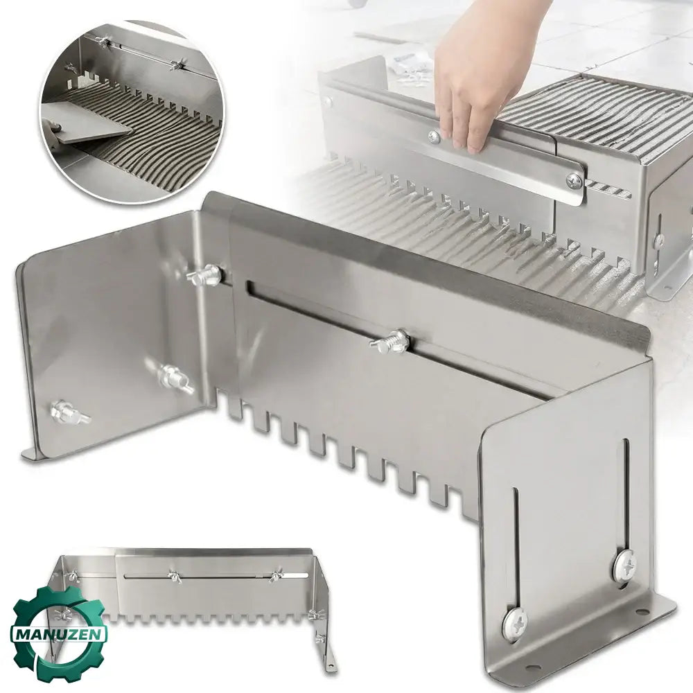 Truelle inox crantée réglable – pose de carrelage – vue principale