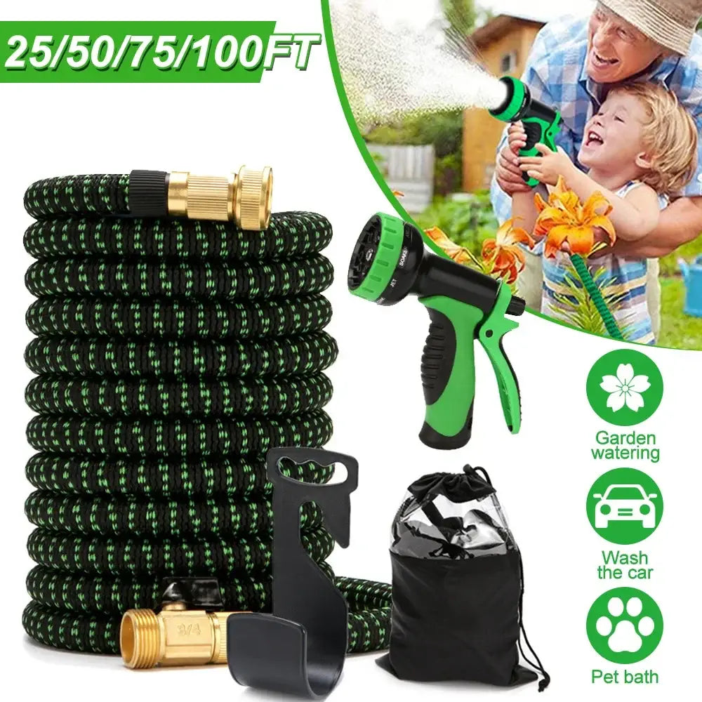 Tuyau d’arrosage extensible 7,5 m – pistolet 10 jets - Allemagne - tuyau arrosage extensible 7 5 m