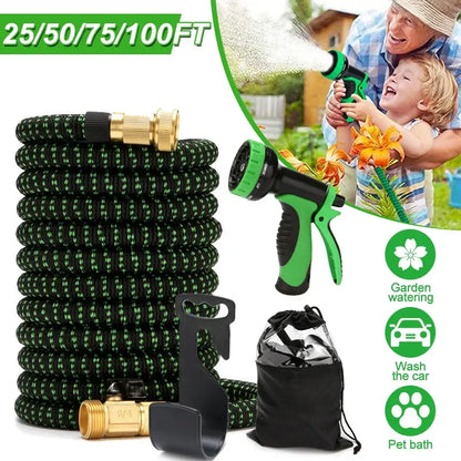 Tuyau d’arrosage extensible 7,5 m – pistolet 10 jets - Allemagne - tuyau arrosage extensible 7 5 m