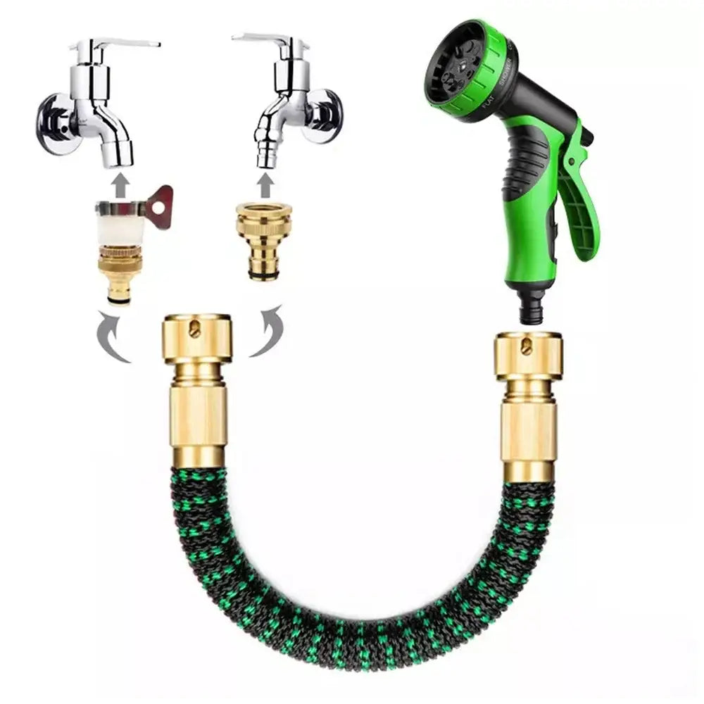 Tuyau d’arrosage extensible 7,5 m – pistolet 10 jets - Allemagne - tuyau arrosage extensible 7 5 m