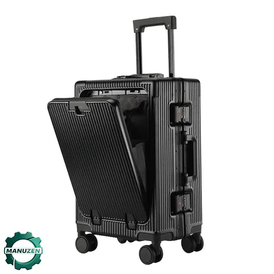 Valise Cabine Ouverture Frontale Roulante Grande Capacité USB Porte Gobelets