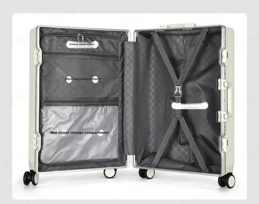 Valise Cabine Ouverture Frontale Roulante Grande Capacité USB Porte Gobelets